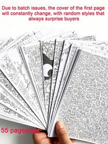 100-Page Stress Relief Doodle Notebook, Exquisite Doodle Patterns For Tracking And Coloring, Designed To Provide Calm And Creative Mental Nourishment, No Pens Included, Suitable As An Art Gift For Teens And Adults - Combo Pack - View 13