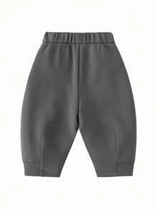 mini bala Boys & Girls Baby Soft Comfy Long Trousers, Anti‑Tight Belly Design, Fall - Iron Gray - View 5