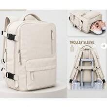 Ryanair Backpack, 40cm-30cm-20cm, Latest Specifications, Large Capacityfeatures A Laptop Compartment, Shoe Compartment,Suitable For Travel, - Beige - View 7