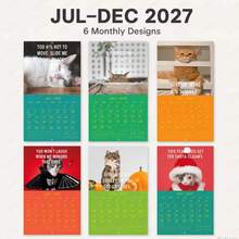 2027 -Off Cats Calendar - 12-Month Wall Calendar For Cat Lovers, Humorous Feline-Themed Funny Gift Planner Hanging - Multicolor - View 5
