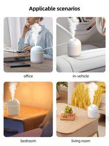270ML Cool Mist Humidifier Aromatherapy Diffuser LED Night Light Power-Off Protection USB Home Office Humidifier, 10ml Multiple Essential Oils, Suitable For Home, Hotel, Bathroom Deodorization, Fragrance, Long-Lasting Scent Air Freshener - Multiple Styles - View 10