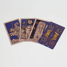 Kartu Tarot Waite Edisi Mewah 78 Kartu Holografik Laser Kelas Kolektor dengan Kotak Penyimpanan Keras dan Buku Panduan - MultiWarna - View 5
