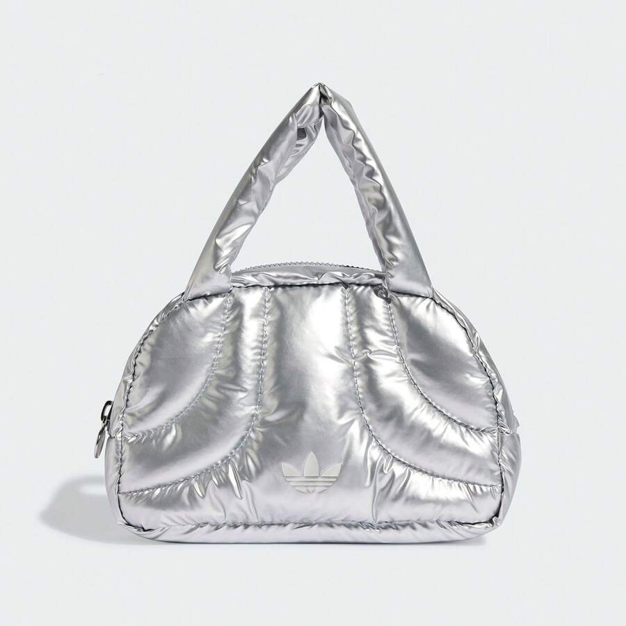 Adidas Women's Fashion Glossy Sports Handbag - Silver Gray - View 1
