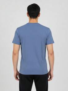 Nike Men's AS M NK DF UV HYVERSE SS TOP Short Sleeve T-Shirt Knit Collarless Short TIV4813-459 - Blue - View 2