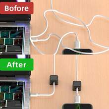 3pcs Magnetic Cable Clips, Self-Adhesive Cable Organizer, Desktop Cable Holder, Strong Adhesive Cable Management Clips, Easy-Open Phone Cable, Suitable For Office Desk, Home Office And Car Adjustable Cable Management - Multicolor - View 6