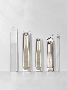 10/5/4pcs High Carbon Steel Precision Manicure & Pedicure Tool Set, Includes Nail Clipper, Nail File, Ear Pick And Storage Box, Suitable For Nail Salon, Beauty Parlor And Daily Home Care - Multicolor - View 6