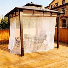 White Mosquito Netting 220*200*240cm For Patio | Heavy Duty Gazebo Net | Sunshade Canopy, Suitable For Porch, Garden And Terrace | Outdoor Home Insect Screen Extra Large Outdoor Mosquito Netting Patio Terrace Single Door Mosquito Net Gazebo Tent Insect-Proof Hanging Curtain Mosquito Protection - Multiple Styles - View 8