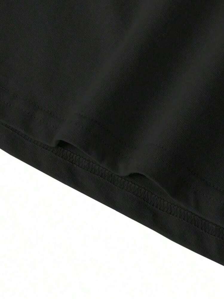 180 g de peso, fabricada en México. Nueva camiseta de manga corta para parejas, de primavera/verano, con estampado, diseño unisex, ideal tanto para el trabajo como para ocasiones informales. - Negro - Añade 3