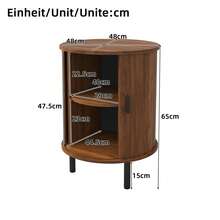 Sideboard Brown 48 X 48 X 65 Cm - Walnut - 查看 5