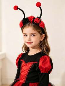 Children's Ladybug Bee Flower Headband Ponytail Antenna Hair Accessory Cartoon Animal Headband Butterfly - Multicolor - View 4