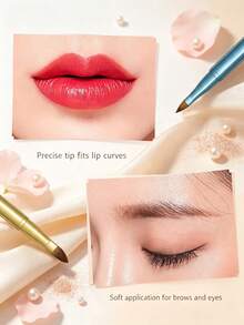 1/2Pcs 4-In-1 Portable Makeup Brush Set, Makeup Brush Set With Metal Handle, Multi-Functional Mini Powder Brush, Including Eyebrow, Lip, Lash & Eyeshadow Brushes, Travel Essential Daily Beauty Accessory, Ideal Makeup Gift Set For On-The-Go Use - Multicolor - View 7