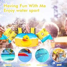 Chriffer Kids Swim Vest Life Jacket For Boys & Girls 30‑55 Pounds, Toddler Swim Training Floaties With Shoulder Harness & Arm Wings,  Learn‑To‑Swim Pool Float Vest For 2‑3‑4‑5‑6‑7 Years Old Baby - Y-yellow - View 4