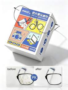 50/5pcs Eyeglass Cleaning Wipes, Disposable Lens Cleaning Cloth, Suitable For Eyeglasses, Smartphones, Computers, Cameras And Other Glass Surfaces, Portable Packaging, Suitable For Home And Travel Use - Multicolor - View 4