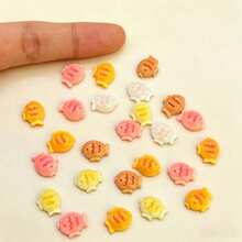 25pcs Mini Fish Resin Charms Macaron Pendant, Suitable For DIY Bracelets, Necklaces, Keychains, Earrings And Other Crafts - SC45 - View 1