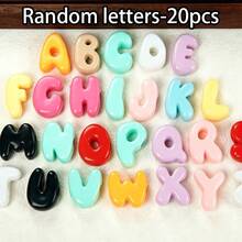 20pcs-Q Versi Manik Huruf Akrilik Lubang Besar Manik Huruf DIY Rantai Ponsel Wanita Gantungan Kunci Aksesoris Dekoratif Manik-manik - Huruf-huruf Inggris acak versi Q - View 12