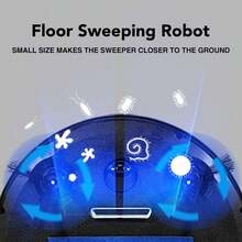 Smart Path Planning Dual Rotating Vacuum Mop, Intelligent Cleaning Machine, Hands-Free, Automatic Bow-Shaped Route Planning To Reduce Missed Areas, Phone Control Start/Stop And Mode Switching, 4500Pa Suction And Large Dust Bin For Full Coverage Cleaning | Perfect Gift For Parents, Family, Friends On Halloween, Thanksgiving, Christmas And Other Holidays - Black and White - View 9