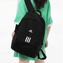 Adidas CLSC BOS3S BP Sport Casual Logo Print Zipper Closure Polyester Backpack Rucksack Men's Black H34804 - Black - View 11
