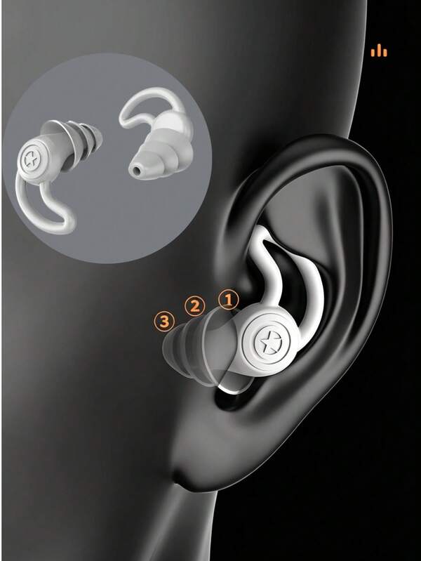 3-Layer Umbrella-Shaped Silicone Earplugs, Noise-Canceling Sleep Earplugs, Washable And Reusable Sound-Insulating Earplugs With Storage Case