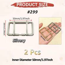 SinHo Double Prong Buckle Replacement, 2pcs Zinc Alloy Buckle, High-Quality Metal Strap Hardware, Ideal For Bags & Belts, Leathercraft Accessory - Multicolor - View 13