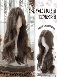 alicegarden 30 Inch Front Lace Wig, Natural Wavy Hair, Stunning Chocolate Brown, Middle Part Design, Suitable For Women's Daily, Party, Cosplay Use, Natural And Durable, Perfect As A Gift For Women, Halloween - Chocolate Brown - View 1