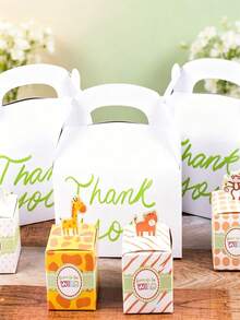 Set Kotak Hadiah Portabel 5/10/20pcs, Kotak Kue Pernikahan, Kotak Suvenir Pesta Ulang Tahun, Kotak Kertas Cokelat dan Permen Kreatif - Kotak hadiah - View 8