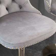 Barstools - Gray + Velvet + Foam - View 11