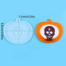 1pc Halloween Hanging Decoration Silicone Resin Mold, Ghost Pumpkin Skeleton Witch Black Cat Haunted House Casting Mold, DIY Aromatherapy Plaster Pendant Mold, For Halloween Party Home Decor Handicrafts - White - View 17