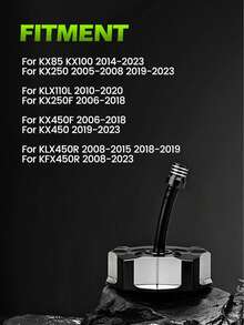Steel Fuel Tank Cap For KX85/KX100/KLX110L/KX250F Dirt Bikes, Fits KX85 KX100 14-23/KX250 05-08 19-23/KLX110L 10-20/KX250F KX450F 06-18/KX450 19-23/KLX450R 08-15 - A - View 2