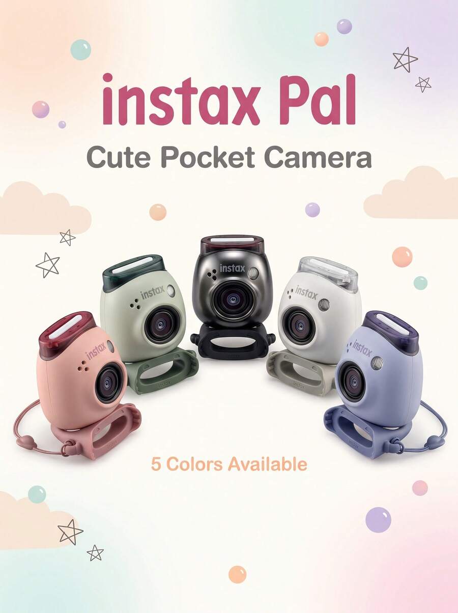 FujiFilm Pal Instant Camera: Instant Print CCD Sensor HD Photography, Bluetooth App Control, Palm-Sized Portable, Instant Print Fun - View 1