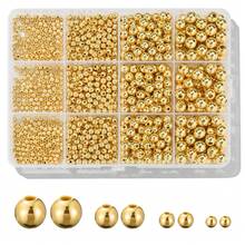 1 Box 3/4/6/8mm Gold/Silver And 8mm Christmas Color Spacer Beads, For Jewelry Making, DIY Bracelets, Necklaces, Earrings - A - View 12