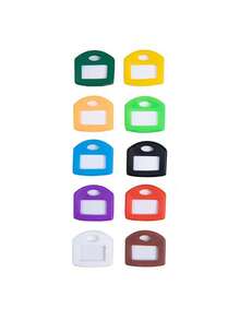 10/1pc Silicone Key Caps With Labels Keychains - Color Coded, Suitable For Home, Office, Residential Keys, Key Head Protection Covers, Identification Label System, Silicone Key Covers For Key Identification (Pendant Not Included) Colorful Key Covers Elastic Key Covers Silicone Key Covers For Key Identification - Multicolor - View 3