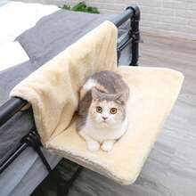 4-Season Hanging Cat Hammock, Radiator Cat Bed, Comfortable Soft Removable Washable Cat Hammock For Sleeping, Suitable For Cats Up To 12kg, Applicable To Stairs, Railings, Windows And More - 45*30*24.5cm - View 6