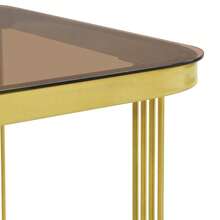 Coffee Table Set: Glossy White Tabletop With Glass Top - 2 Piece Set - 白色 - 查看 2