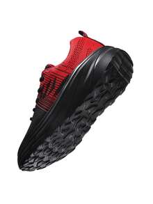 Men's Wide Toe Comfortable Mesh Breathable Thick Sole Lightweight Sports Casual Shoes - Black - View 8
