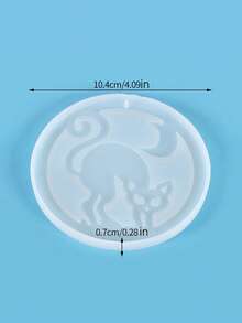 1pc Halloween Hanging Decoration Silicone Resin Mold, Ghost Pumpkin Skeleton Witch Black Cat Haunted House Casting Mold, DIY Aromatherapy Plaster Pendant Mold, For Halloween Party Home Decor Handicrafts - White - View 13