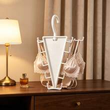 1PC V-Shaped Double Sided Hanging Organizer With 12 Hooks 360 Rotatable Space Saving Storage Solution For Bedroom Closet Kitchen Bathroom Accessories Waterproof Durable Practical Home Organization - White - View 4