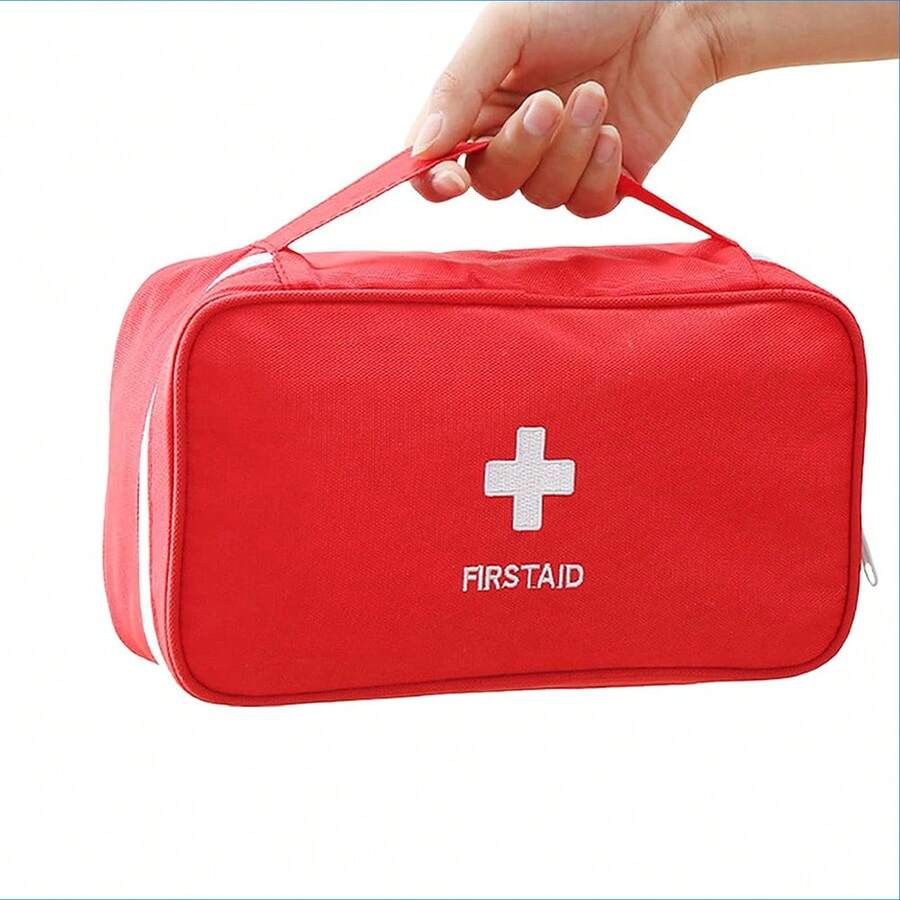1PC Large Travel Medicine Bag That Keeps All Your Medications & First Aid Supplies Organized, Portable Emergency Kit With Handle, Perfect For Home, Car, Camping & Outdoor Adventures - View 1