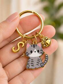Personalized Cat Paw Keychain, Gift For Cat Lovers, Suitable For Boys And Girls - Multicolor 2 - View 3