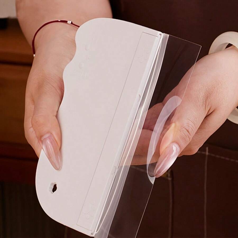 ملعقة كشط بلاستيكية قابلة للإزالة مجوفة مع تعليق، أداة تنعيم الكيك للخبز - متعدد الألوان - مشاهدة 1