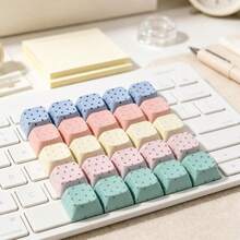 5 Pcs Handmade Craft Polka Dot Keycaps Novelty Design Stress Relief Function Mechanical Keyboard Keycaps Push Button Switch - View 11