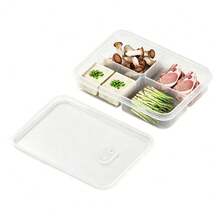 Fruit Storage Containers For Fridge With Lid Clear Divided Organizer With Vent Valve Leak-Proof Airtight Snack Containers For - B - View 7