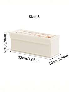 1pc Oxford Cloth Transparent Window Clothes Storage Box With Lid, Portable Fabric Storage Box, Moisture-Proof Underwear Storage Box, Foldable Wardrobe Storage Bin, Suitable For Clothes, Pants, Socks, Underwear - Beige - View 11