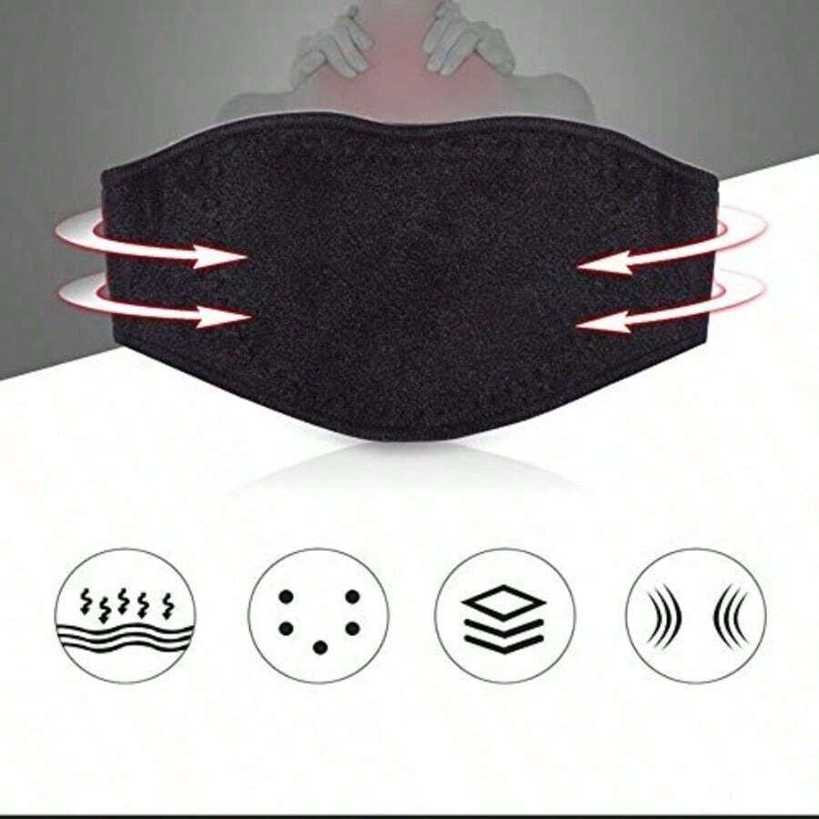 Adjustable Heated Neck Massager, Helps Relax And Stabilize Neck Muscles - Black - View 1