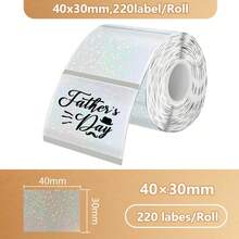 1 Roll Self-Adhesive Sticker Paper, Thermal Label Paper Compatible With M120/M220/M110/DETONGER P1 Label Printers - Multicolor - View 40