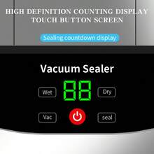 Rechargeable Vacuum Sealing Machine With LED Digital Display Screen, Lithium Battery 2000mAh, 7.4V, USB Rechargeable Large Capacity Lithium Battery Food Sealer, Household Kitchen Multi-Mode Dry And Wet Food Packaging Sealing Machine - Multicolor - View 7