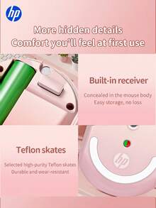 HP S1000 Plus Cute Quiet Wireless Mouse, 2.4GHz Portable USB Mouse, Plug And Play, Suitable For Computer Laptop, Perfect Holiday Gift. - View 10