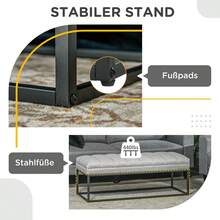 Storage Benches - 淺灰色 + 聚酯纖維 - 查看 3