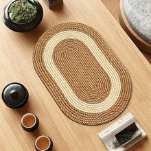 Kitchen Draining Mat, Home Dining Table Mat, Absorbent Mat, Countertop Dish Mat, Bowl & Plate Drying Mat, Coffee Mat, 3.6mm Thickness - Coffee-colored Woven - View 7