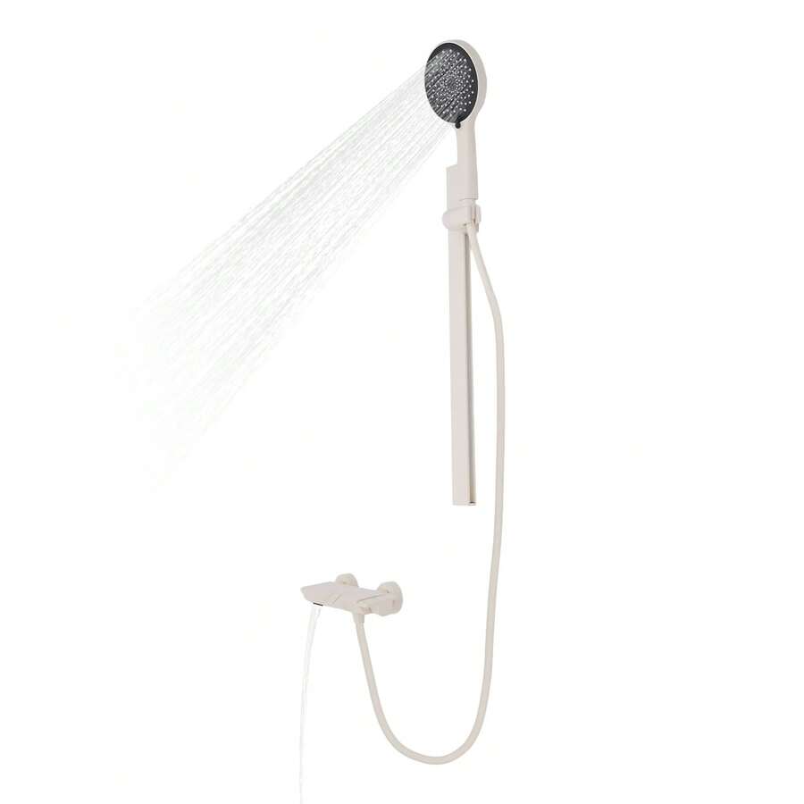 YUNRUX Shower Set, Wall-Mounted Shower Set, Bathroom Shower Set - White - View 1