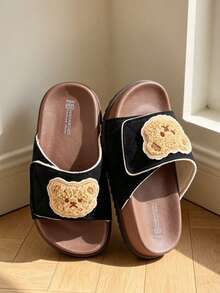 HAHABOBO Sandal Selop Platform EVA dengan Tali Lebar yang Dapat Diatur untuk Anak-Anak Unisex, Sandal Selop Ringan dengan Ujung Terbuka, Cocok untuk Semua Musim, Aktivitas Luar Ruangan, Pantai, Liburan Sehari-hari, dan Hadiah. - Hitam - View 3